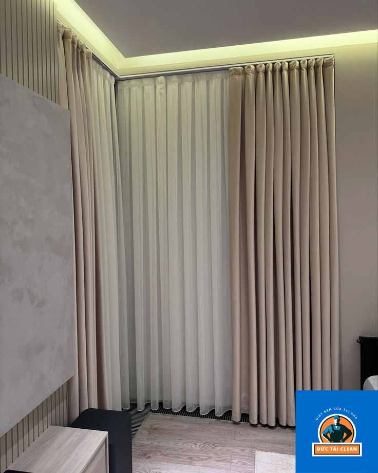 Giặt là Long Anh nhận giặt rèm Cầu Giấy