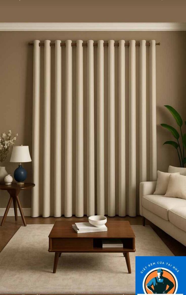 QD chuyên làm sạch rèm tráng cao su tại Phúc Thọ